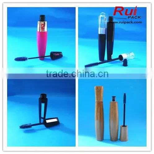 Finger shap lipstick case with aluminum gold inner, black lipstick tube/container in unique shape