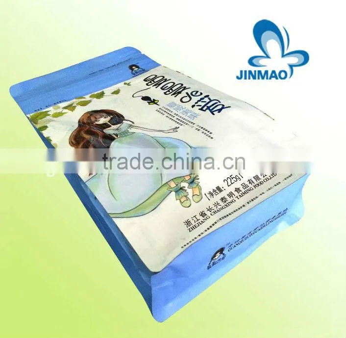 Flat bottom side gusset zip lock bag
