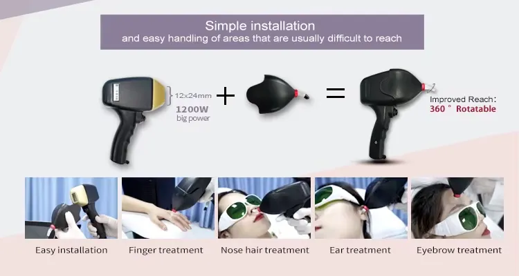 Professional platinum diode ice laser hair removal machine titanium body face painless 808nm 755nm 1064nm device skin care