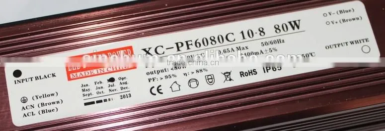 China manufacturer zhongshan factory waterproof 80w led driver
