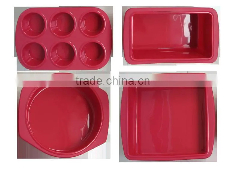 Flexible 6 Cups Silicone Cake Mould Heat resistance Non-stick Odorless BPA FREE FDA LFGB DGCCRF