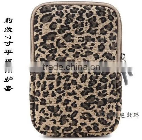 Leopard's flower Canvas Fabric 11-11.6 Inch Laptop / Notebook Computer Sleeve