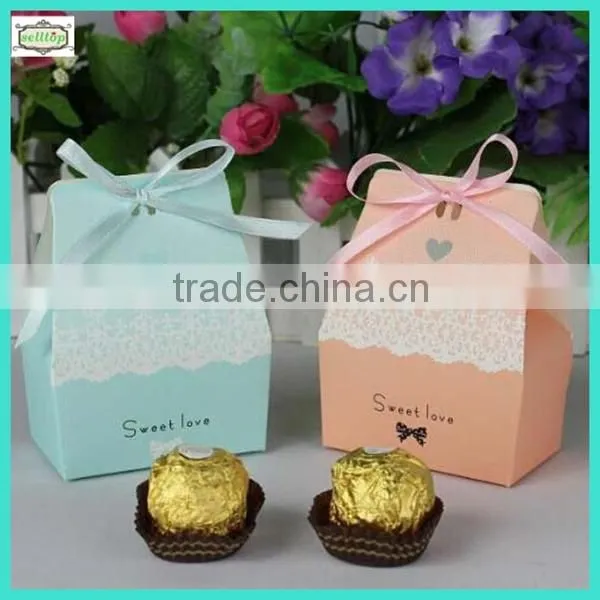 Cheaper cute 230g paper wedding chocolate packaging box