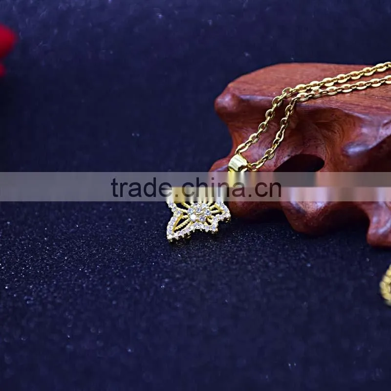 importing jewelry from china stainless steel jewelry flower necklace gold