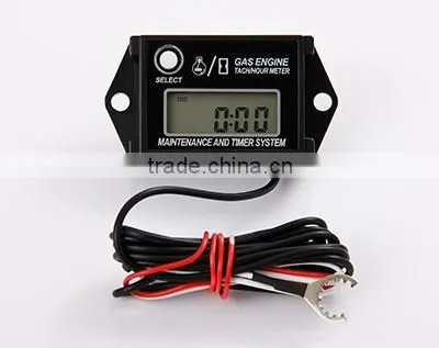 Digital Resettable Waterproof Inductive Tacho Hour Meter Used For Motorcycle,Marine,Boat,Snowmobile,Lawn Mower,Generator,Jet Ski
