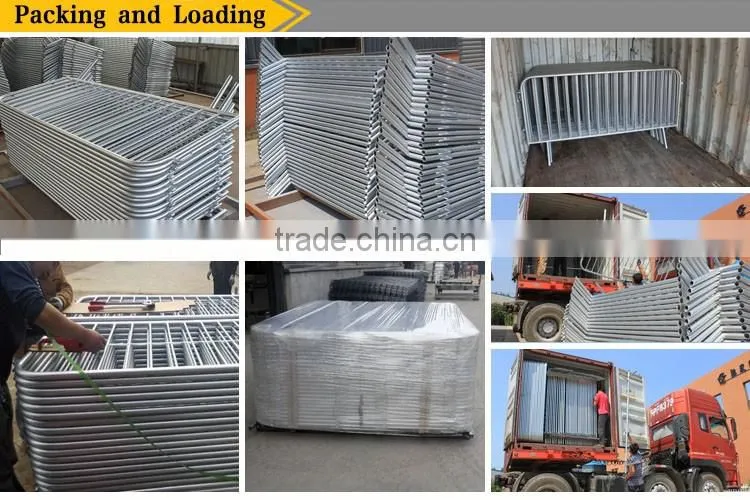 galvanized hook and link connected temporary Barrier