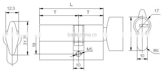 Door handle lock core SX-02