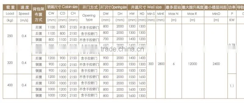 320KG Panoramic Residential elevator / home lift