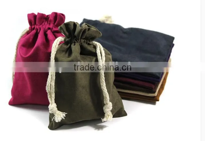 Hight Quality Custom velvet bag flock pouch Wholesale cloth pouch satin pouch B273