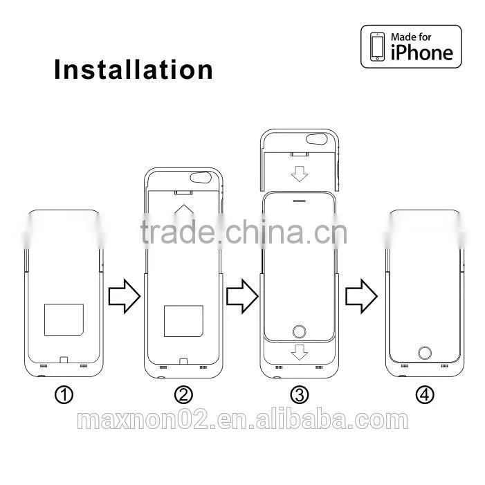 creative design extral protective battery case with MFI for iphone 6