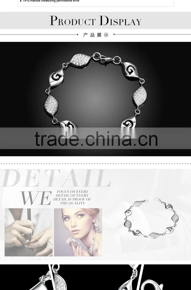2015 new fashion white dubai 18K gold jewelry bracelet
