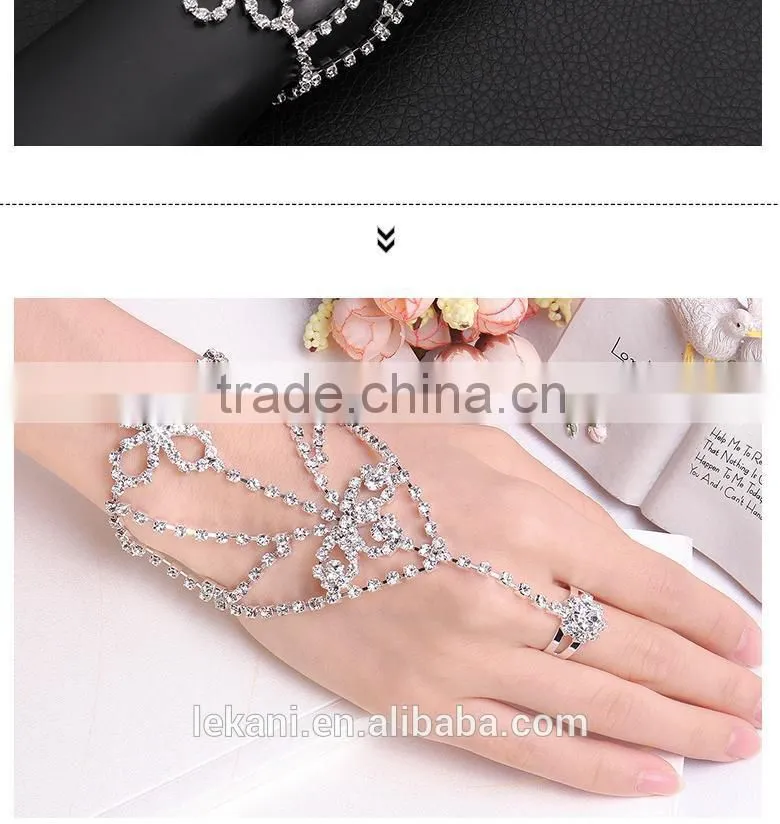 Trendy Stylish Young Girl Best Gifts Metal Ring Bracelet Combination