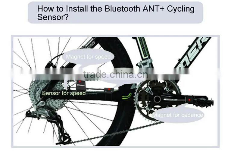 WaterProof Speedmeter Bicycle Sensor ,Waterproof ANT+ Bicycle Cadence Bluetooth Sensor