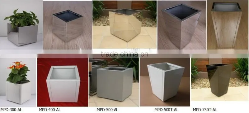 Audemar Decorating 1.2MM Thickness Stainless Steel Living Wall Planter In Mirror Face