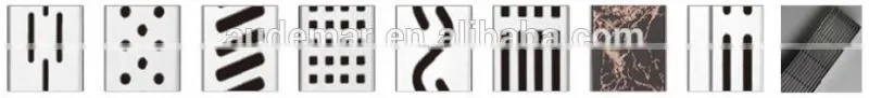 Audemar Sloped Channel Base Stainless Steel Side Outlet Shower Drain