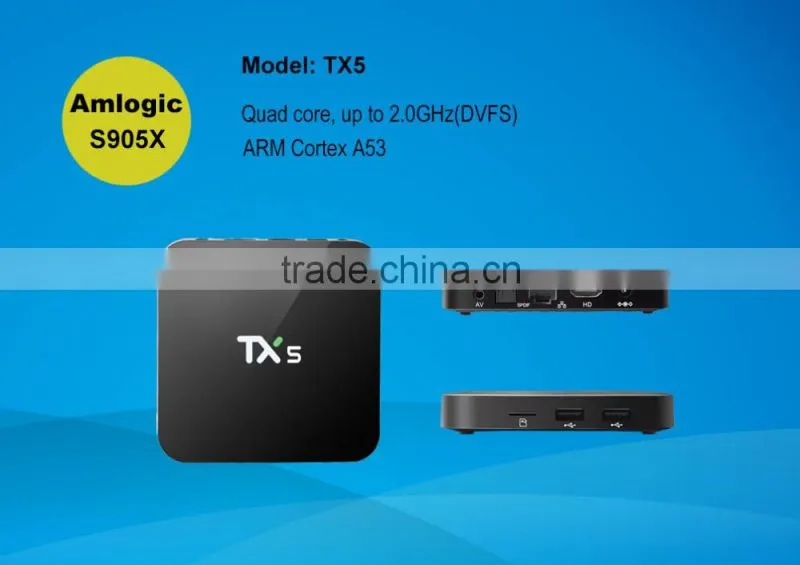 Amlogic S905X TV Box TX5 2GB 8GB Android 6.0 Smart TV Box TX5