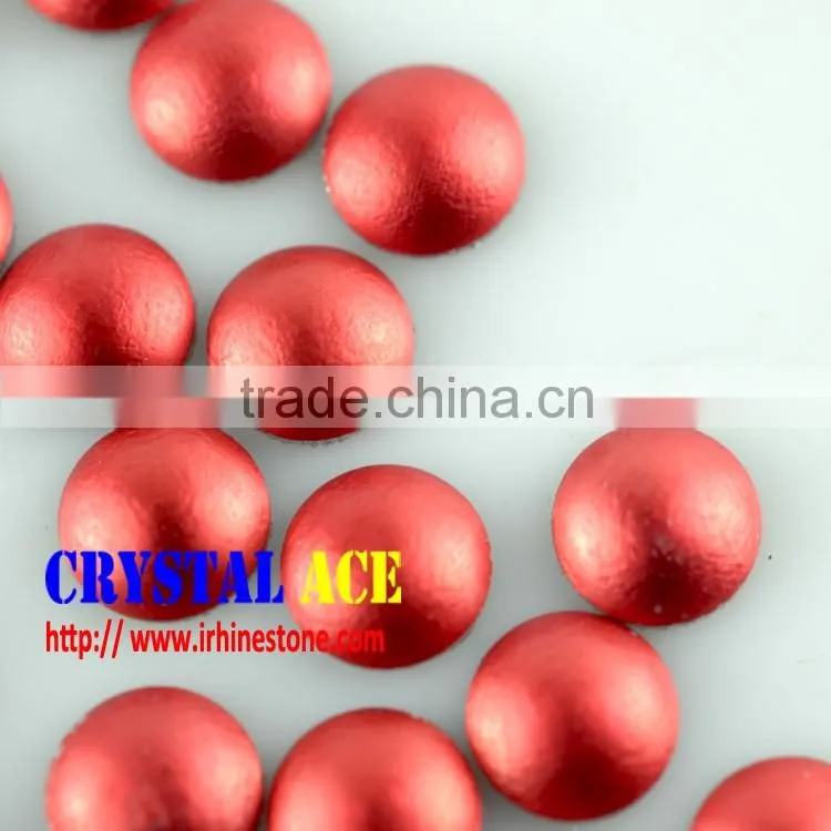 Glue on clothes hot fix red frosted lead free aluminum studs China