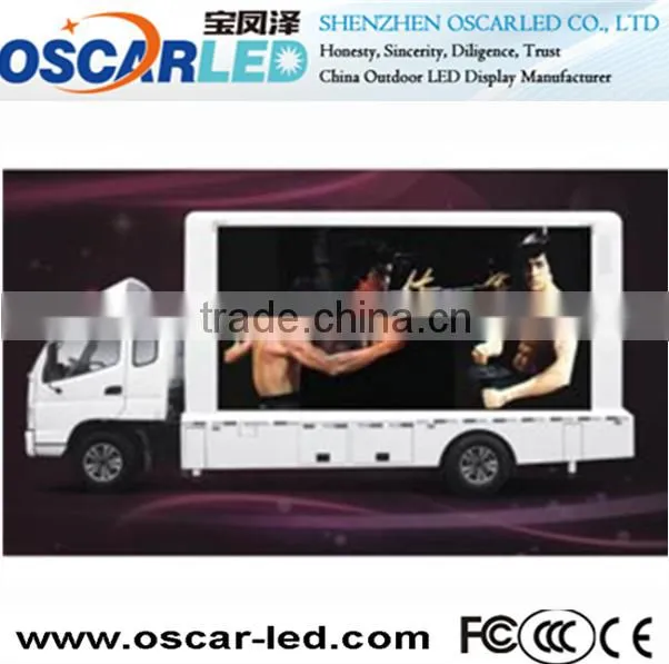 popular mobile advertising outdoor p10 full color truck led display