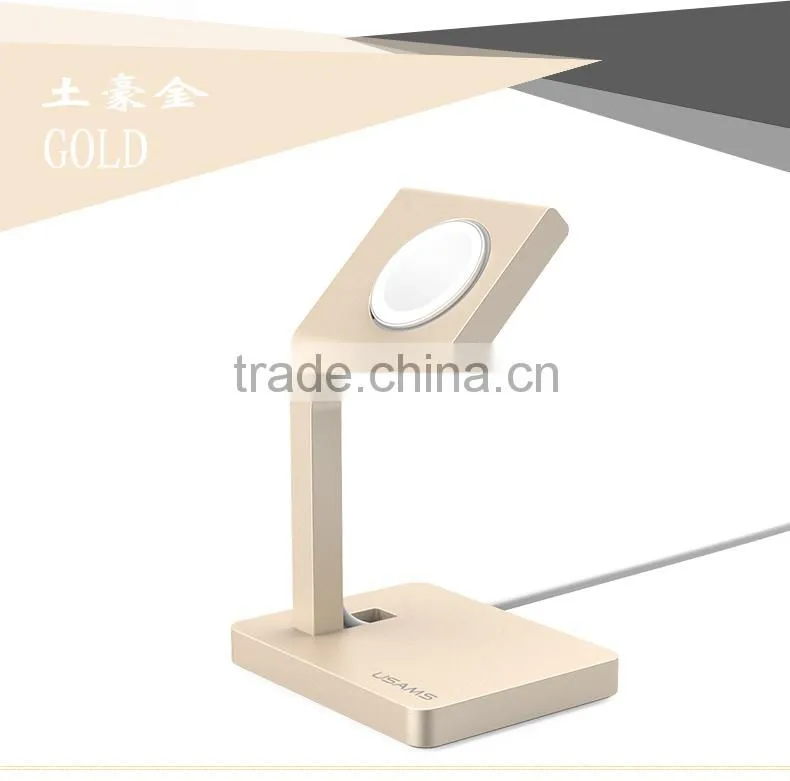 Original USAMS Aluminum Metal Charging Stand Holder Rechargeable Bracket For 42MM Apple Watch MT-3917