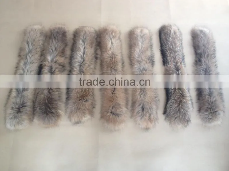 natural color raccoon collar for jacket raccoon fur stripes