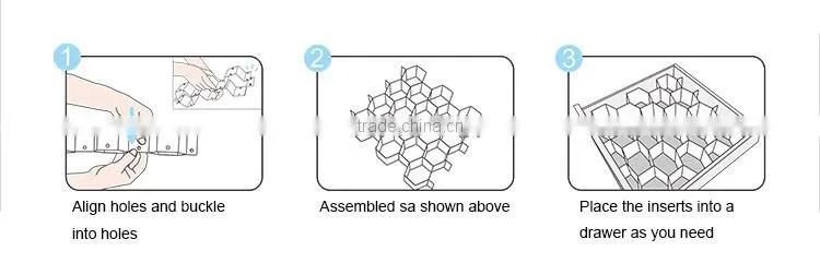 PP 36*6.7*4.5 High quality drawer separator/adjustable plastic storage box/plastic drawer storage box