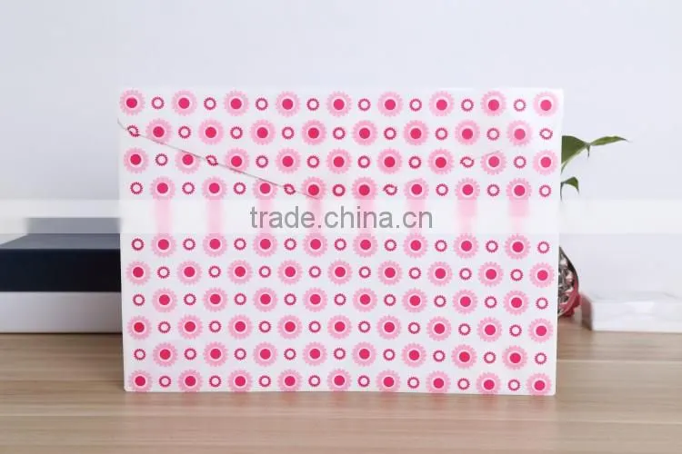 Transparent coloured A4 pp school supply student document wallet