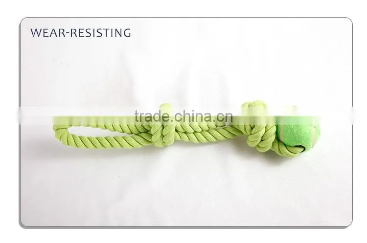 pet toys for dog with small-size cotton knots and colorful rope
