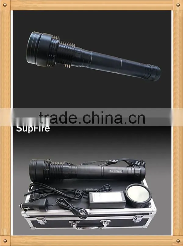 Supfire bright police flashlight 3500Lumens HID flashlight