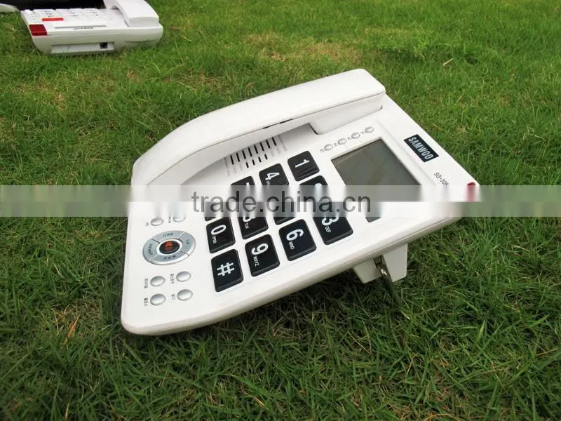 Fashion red handsfree 2 line caller id telephone set