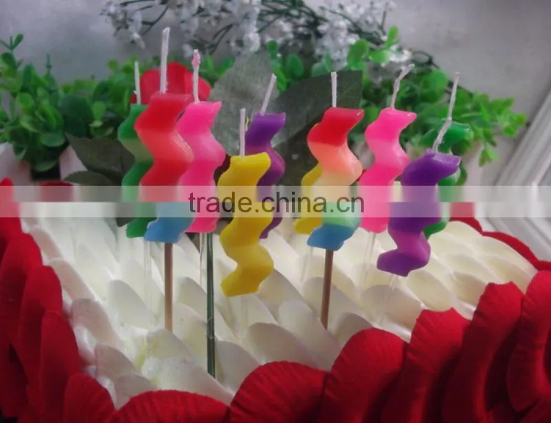 Colorful Rainbow Twisted Shaped Scented Birthday Candle