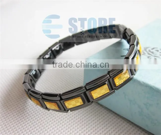 Customized Wristbands With Germanium Bracelets Mens Bracelets Gold Foil