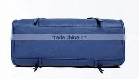 2016 latest new arrival high quality fashion plain lady handbag blue bag