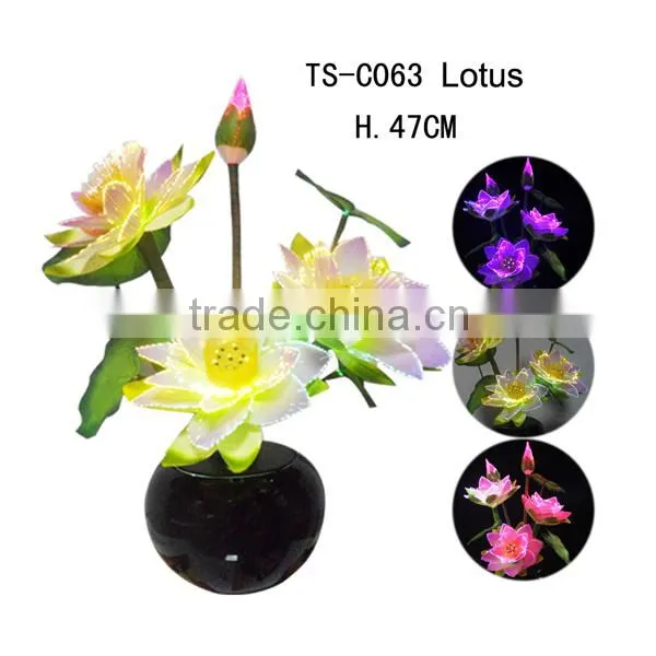 Very best sale LED Fiber optic rose Flowers in Red color /LED fiber optic flower light in different style with CE