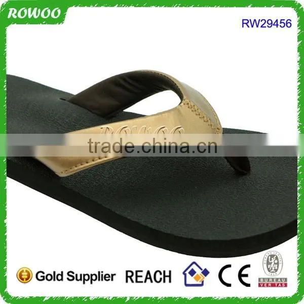 Summer Gold Metallic PU Yoga Mat Lady Fashion Women Sandals