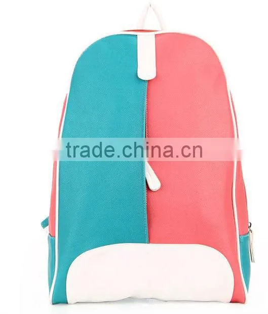 Hot fashion PU leather teenage school bags and backpack