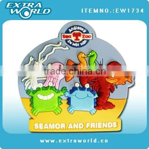 Cartoon cow soft rubber bookmarks