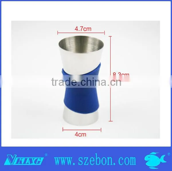 High quality stainless steel gold painted double jigger measuring cup for sale
