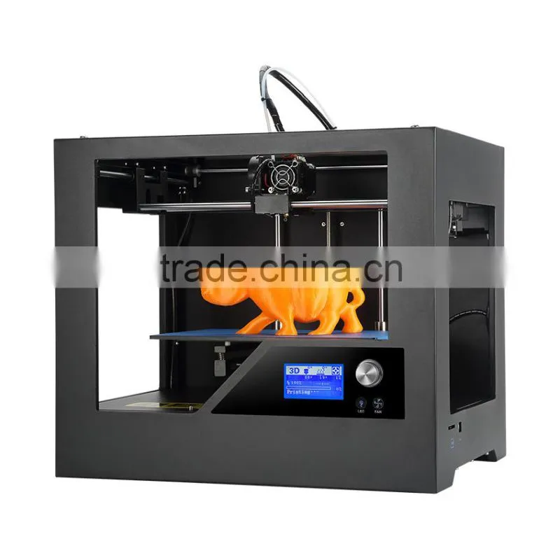 Best desktop Assembled 3D printer for professional user, ready to use with LCD ,0.1 mm solution, big size can be printed cura