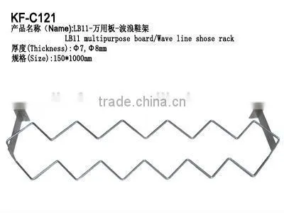 Wooden pants hanger with metal clamp