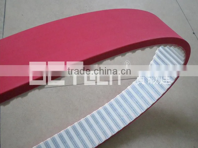 PU Timing Belt Coated With 8mm Red Rubber