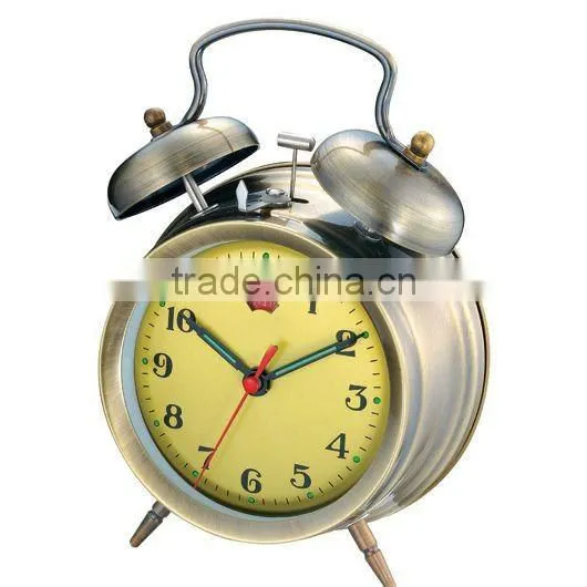 Retro mechanical twin bell alarm clock