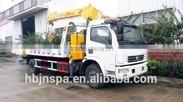 multifuctional DFAC dongfeng 4ton tow truck mounted crane for sale