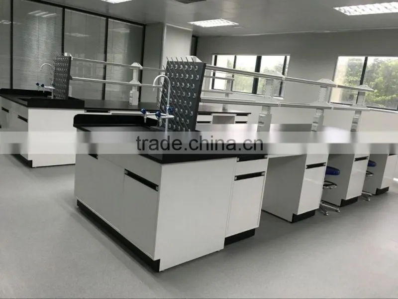 School physics lab metal lab bench