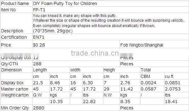 DIY foam putty toy funny educational toy diy bouncing putty toy snow putty toy