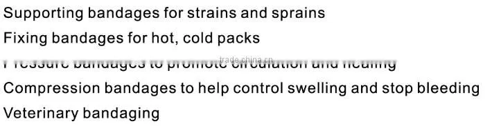 Medical Plain Cotton Cloth Adhesive Elastic Bandage