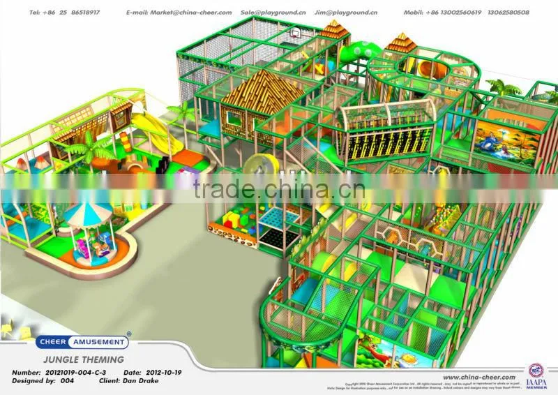 Cheer Amusement jungle Themed kids indoor playground design