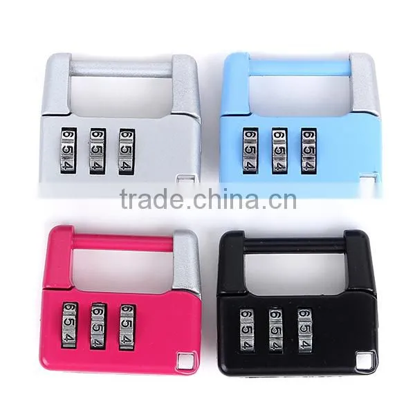 unique luggage sets 3 number combination lock for travel suitcase