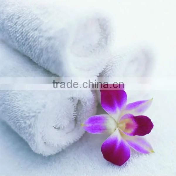 100% cotton 21s/2 white used hotel towels cheap hotel towel