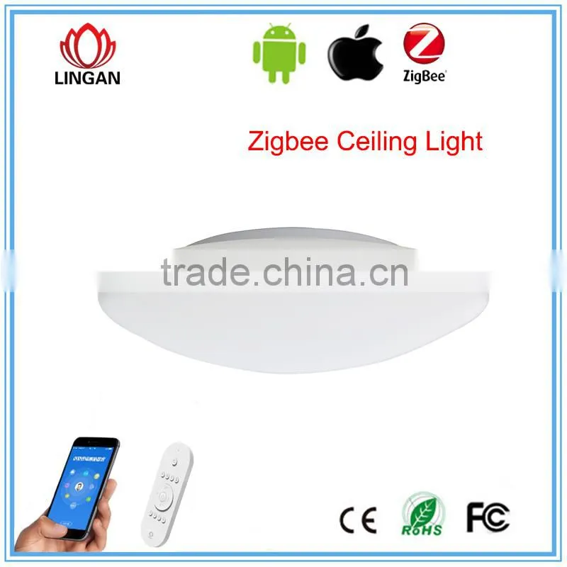 Superior ceiling light color changing LED ZigBee/SmartRoom phone control color changeing round ceiling light supplier