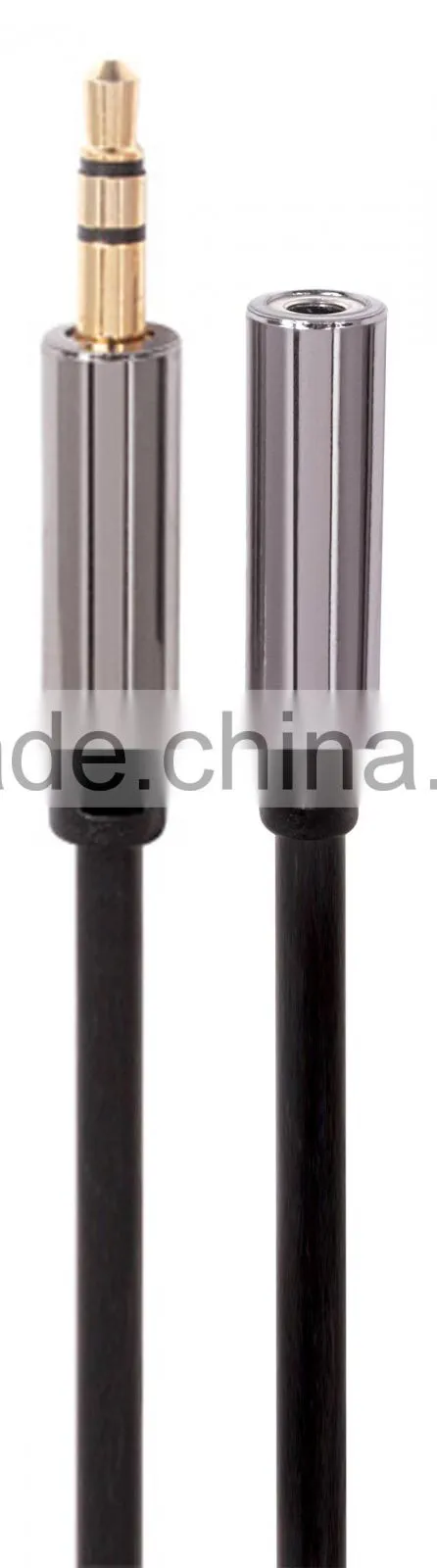 High Quality Metal Cover Flat 3.5mm Male to Female Audio Extension Cable-Blue